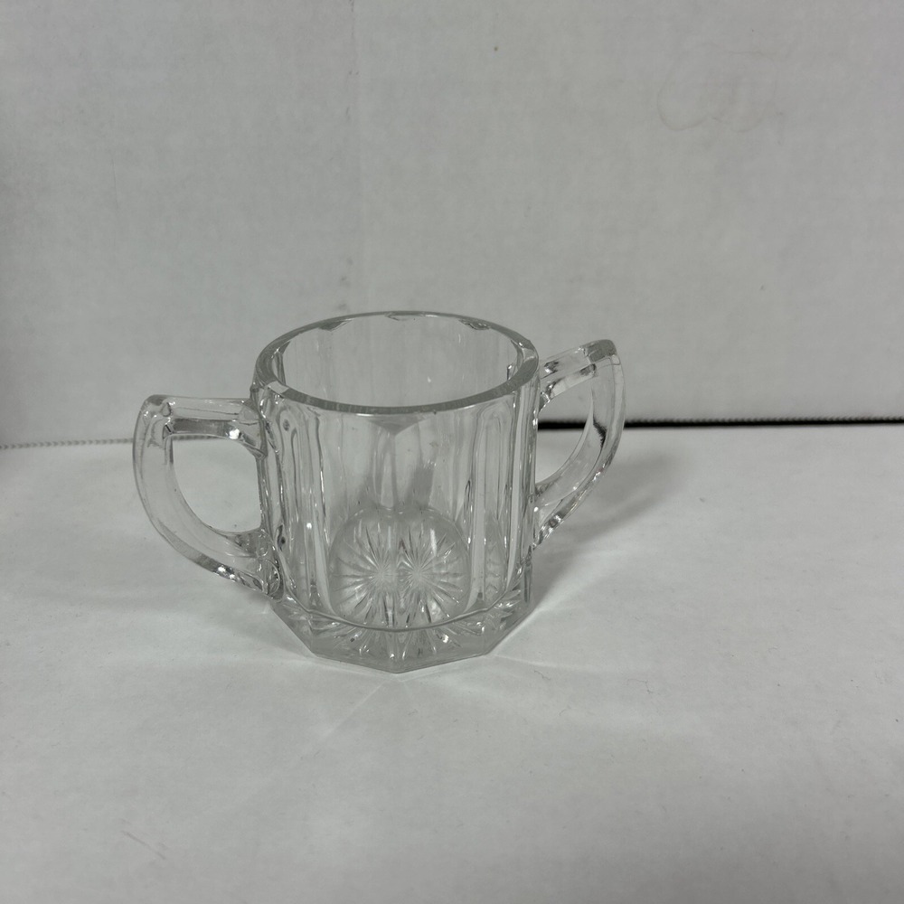Indiana Glass Clear Open Mini Sugar Bowl With Handles